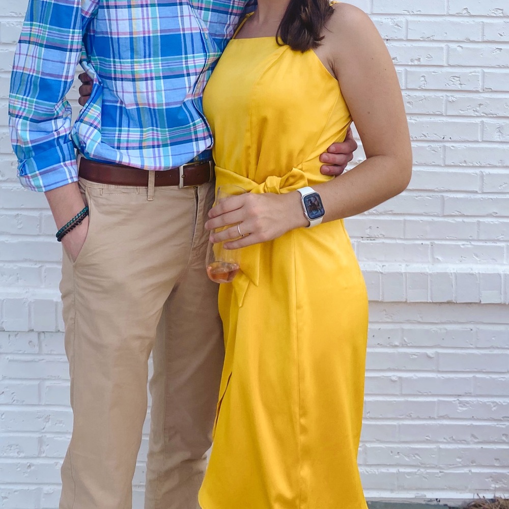 Yellow Silk Dress